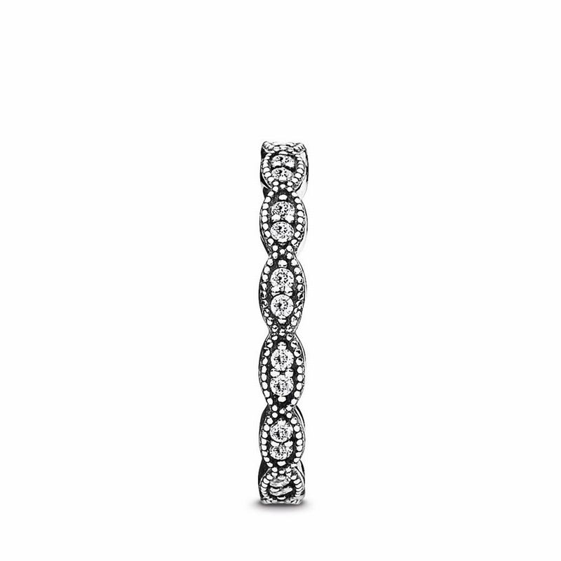Pandora Sparkling Leaves Stackable Ring Silver Egypt ZJ3620754